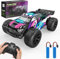 Kizeefun Ferngesteuertes Auto, RC Auto für 3 4 5 6 7 8 9 Jahre Spiele Kinder Toy, 2.4Ghz Off-Road RC Crawler 70+ Minuten Spielzeit (2 Batterien), Geburtstags Geschenk für Jungen Mädchen（Violett）
