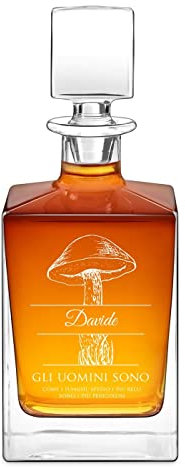 Maverton Caraffa da whisky e cognac da 0,81 L con incisione personalizzata