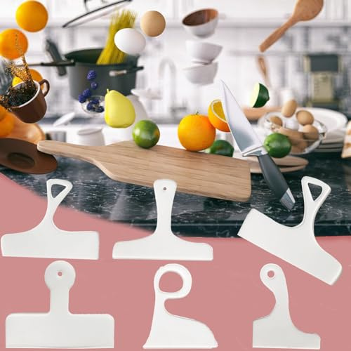 YICBOR 6pcs/Set Acrylic Router Templates for Woodworking, Charcuterie Board Handle Template Cutting Board Template Angled Curvy Tracing Stencils Guide Tools for Kitchen