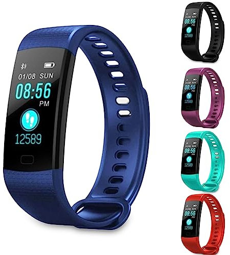 iSTYLE Activity Tracker, Health Heart Rate Monitor Sleep Monitor, Bluetooth Smart Watch, Waterproof Sport Fitness Tracker Step Pedometer Calorie Counter (Blue)