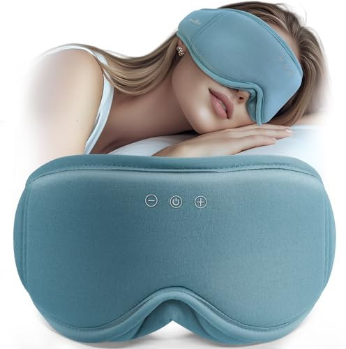 MUSICOZY Sleep Mask Headphones | 100% Blackout 3D Organic Bamboo Cotton Eye Mask for Travel & Restful Sleep,Shift Work | Bluetooth 5.4 Sleep Headphone Cool Gadgets Gift for Men & Women!