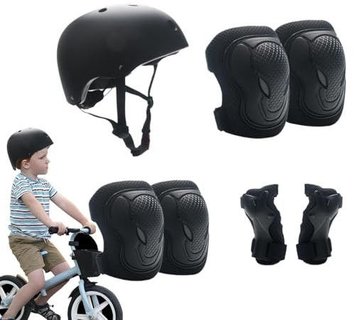 Caschi da skateboard per bambini piccoli, casco regolabile per ragazze per ragazze per bambini - Pad per pad gomito Pad ginocchio leggero - Attrezzature per la protezione dello skateboard