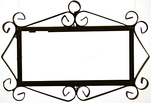Grüne M-7 spanische handbemalte Keramik-Zahlenfliesen, 11 x 5,5 cm oder 5,5 x 11 cm (Draht 3 Fliesenrahmen)
