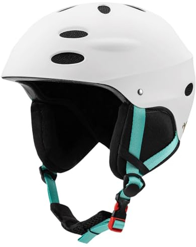 SZLIFE Casco da Casco da Snowboard Elmetto Protettivo Attrezzatura Invernale con Resistente E Traspirante Adatto per Adulti Uomini E Donne per Pa, Bianco