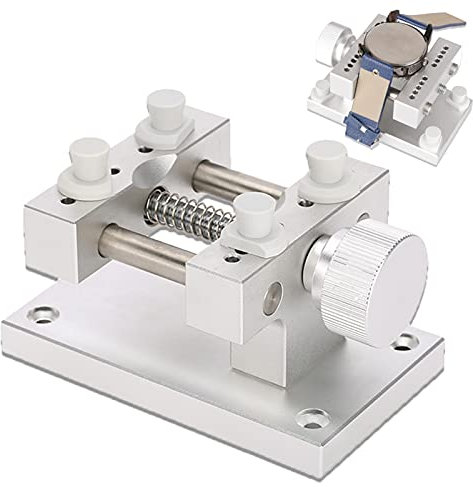 YUYTE Uhrenarmbandentfernungsgerät, Metall Verstellbarer Uhrengehäuse Halter Uhrenarmband Entferner Basis Bewegungs Reparatur Werkzeug(01)