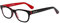 Edison & King Lesebrille „Endless“ - Moderne Kunststoffbrille aus Acetat - Gläser gespiegelt und gehärtet - Blaulichtfilter (schwarz-rot, +1,75 dpt)