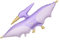 Folienballon Pterodaktylus 115x53cm - XXL Ballon für Helium oder Luft - Luftballon für Dinoparty Kindergeburtstag - Dino Folienluftballon als Geburtstagsdeko Partydeko - Helllila