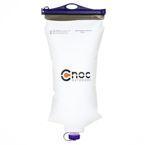VectoX Extra Durable Water Collection and Filtration Bag 2L Purple - 28mm Neck Compatible with Popular Filters - Wide Opening for Water Collection - Lightweight and Compact - Tethered Cap and Slider