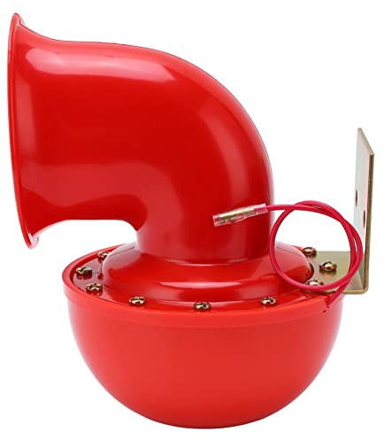Bilhorn 150db Red Air Horn Elektriskt Bull Horn Ko Ljud Metallhorn för Lastbil Tåg Båt Motorcykel Bil