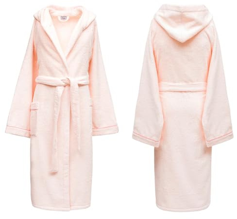 Dalfilo | Accappatoio Con Cappuccio | Taglia XL | 100% Cotone | Colore Rosa