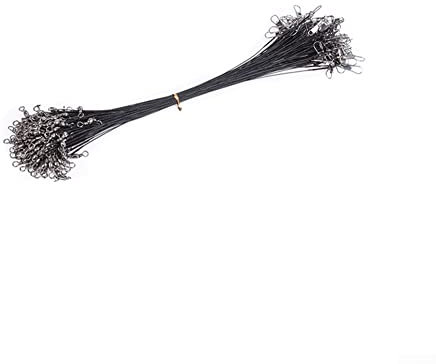 50 Stück 20 cm Köder Blei Draht Anti-Biss Drahtverbinder 15/20/25 cm Angelausrüstung, schwarz
