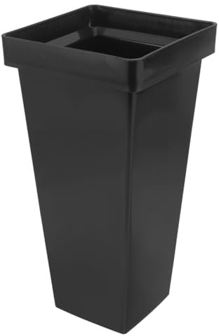 Healeved Paraguero Plastico Negro, Paragueros Modernos Cubo De Almacenamiento para Paraguas, DiseñO Cuadrado para Entrada De Hogar U Oficina, 35 X 17 X 17 Cm