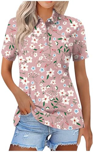 Damen Golf Poloshirt Kurzarm Polohemd Schnelltrocknend Atmungsaktiv Sport Tennis Lady-Fit T-Shirts Angebote des Tages Heute Damen