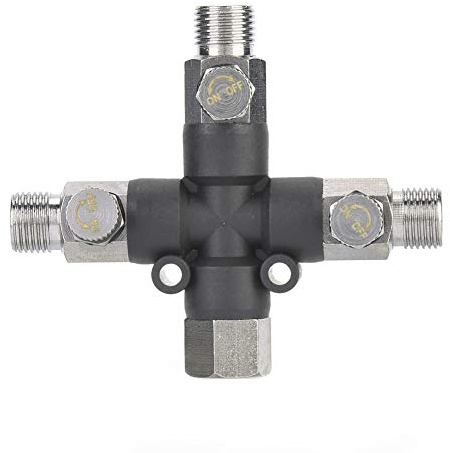 Övriga Konsttillbehör, Set Tillbehör Del Airbrush Snabbkoppling Frånkoppling Fitting Connector Set för Luftkompressor Airbrush Slang Airbrush Connector, 1/8 Trevägsjusterbar för
