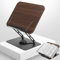 Leggio per Libri con Base Girevole a 360°,Supporto per Libri in Legno,Supporto per Lettura Pieghevole, con clip laterale,per ricette, riviste, tablet, laptop,Spartito