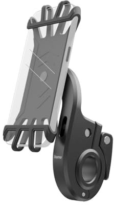 Hama Handyhalterung Fahrrad (universaler Handyhalter, auch für Ebike, MTB, Scooter etc., 360° drehbar, Klemmbefestigung am Lenker, Fahrrad Handyhalterung für iPhone, Samsung etc.) schwarz