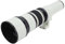 Qukaim Teleobiettivo F6.3 a messa a fuoco fissa da 500 mm, con messa a fuoco manuale, super teleobiettivo con adattatore T2 Z per fotocamere Nikon Z Mirrorl, bianco