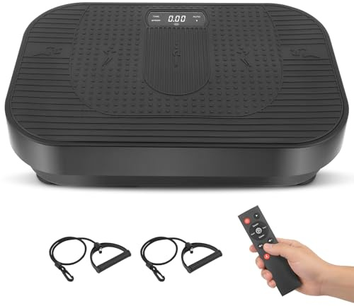 Vibration Plate Exercise Machine, Vibrating Plate for Lymphatic Drainage, 120 Levels Full Body Shake Platform Board for Home Fitness and Fat Burning Weight Loss, Sport Gym Equipment for Women Men