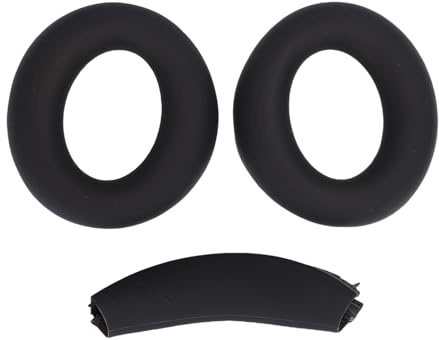 Jectse Cuscino per Fascia e Padiglione di Ricambio, Coperture in Silicone per Cuffie Space Q45 Q35, con Cuscinetti per le Orecchie e Fascia per la Testa, Proteggi e Rinfresca il Tuo