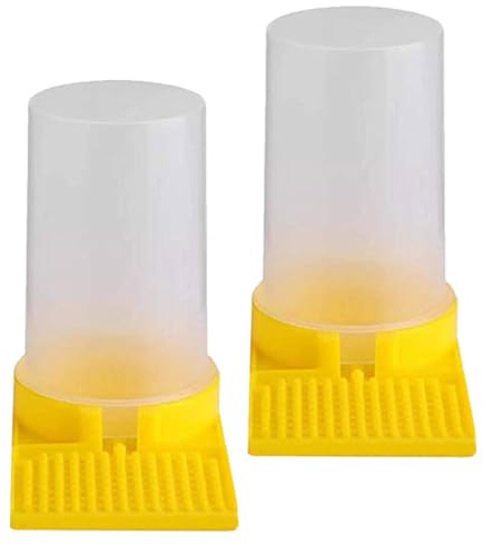 MAGICLULU 2 Stück Imker Bienenfutterspender aus Langlebigem Pp Kippsicherer Wasserspender für Bienenstockeingang Bienenfutterschale für Garten und Imkerei