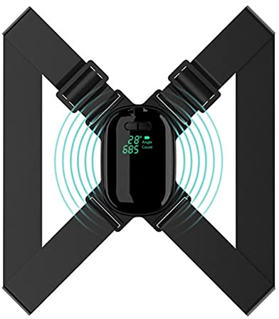 KKPLZZ Smart Posture Corrector, 5-50 Degrees Adjustable Posture Trainer with Smart Sensor Vibration Reminder Back Straightener Brace ack Posture Corrector