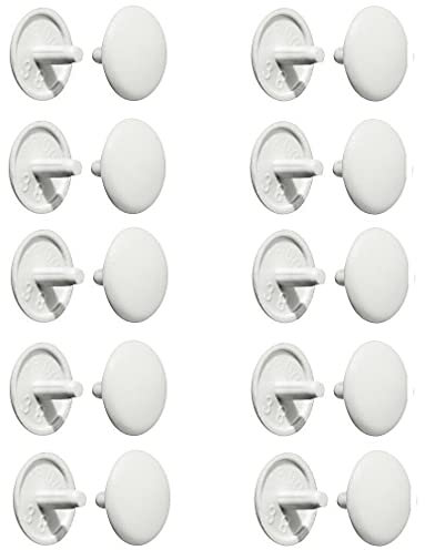 cyclingcolors 20x Cache vis Plastique Universel 12mm x 2.5mm cruciforme Capuchon Trou Protection Meuble Table Placard étagère (Blanc)
