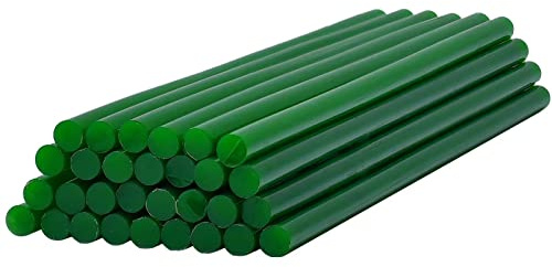EKKJNQ Matite adesive a caldo, 30 pezzi, colorate per colla a caldo, per fai da te, 7 x 200, 11 x 200 mm, per pistola per colla a caldo (verde scuro 11 mm)