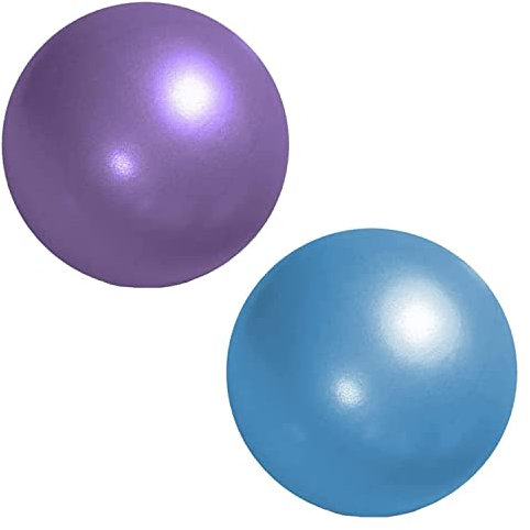 NUWIQ Pilates Ball - Pelota de Gimnasia pequeña para Yoga, Entrenamiento aeróbico, 2 Unidades, Azul y Morado