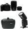 KamKorda Camera Bag + Flash + R6 Mark II Mirrorless Digital Camera Body + RF 24-105 f/4L Lens + R Mount Adapter, 24.2MP Full-Frame CMOS Sensor, 4K60 10-Bit Internal Video + 2 Year Warranty