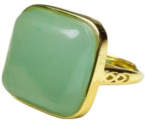 yigedan Green Jade Ring for Women - Adjustable and Perfect for Parties