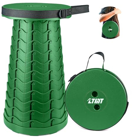 ZTMT Portable & Lightweight Foldable Camping Chair for Adults, Heavy Duty Folding Stool with Adjustable Shoulder Strap, Perfect for Picnic, Beach, Backyard, and Sporting Events, Max Weight 400lbs