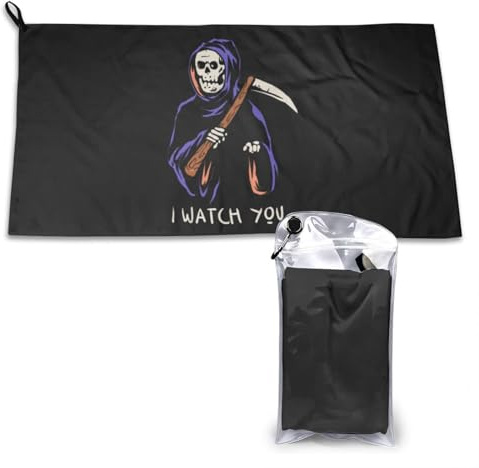 SIYTUAU The Skeleton with The Scythe Towels for Bathroom 16x31.5 in Ultra Soft Quick Drying Bath Towels Hand Towels Camping Fitness Beach Towel