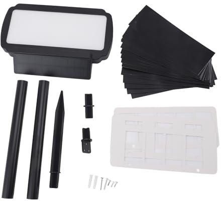 Solar House Number, 3 Colors House Numbers Plaques with Solar Lights Waterproof Illuminated House Number Signs with Stakes Rotatable House Numbers Light for Garden Yards