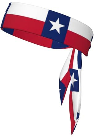 DURAGS Sport-Stirnband mit Texas-Flagge, modisch und bequem, Bandana für Übungsbegeisterte, Schwarz