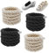 TESSTSY 2 Par Cordones Gordos para Air Force 1, 7 mm de Cuerda 160 cm, Redondos y Gruesos para Zapatillas y Zapatos Casuales (Beige+Negro)