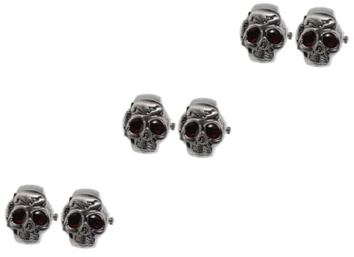 LIFKOME 6stücke Retro Finger Uhr Mit Klappdeckel Kreative -Design Modische Damenring-Uhr Einfach Abzulesen Für Halloween Und Tägliche Outfits