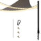 Sonnensegel-Stangen-Set, 3 m, Sonnenschutz, Sonnensegel, 1 Stange, Outdoor-Lichterkette, robuster Stahlpfosten, geeignet für Garten/Hof/Pool/Terrasse (1 Stange 3 m) (3 m 1 Stangen)