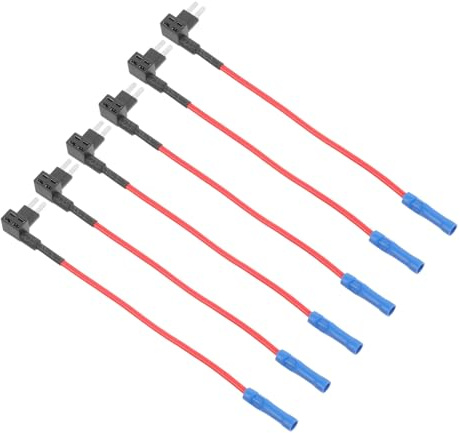 ZUNOXAZ 6 pezzi Portafusibili Inline con Adattatore Fusibile Standard Kit Hardwire Sicuro per Auto Camion Barca e Camper Protezione Affidabile per Accessori Elettrici