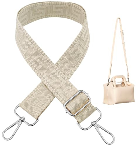 YAOYYG Correa Bolso Bandolera, Correas Para Bolsos Ajustable, 3,8cm De Ancho, 72-130cm De Largo, Correas Para Bolsos Bandolera, Mochila(Beige)
