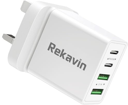 USB C Fast Charger Plug,40W Multi USB Plug Fast Charge 20W Dual USBC Power Adapter UK i Phone Apple Type C Plugs with USB Port Head for iPhone 17 16 15 14 13 12 11 Pro Max Plus iPad 10th A16 Watch