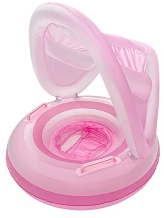 Flotteur Gonflable pour avec Parasol | Gonflable Portable Imperméable | Bouées de Natation renforcées,pour Bébés de 6 Mois à 4 Ans Plage Piscine Lac Rivière Fête Voyage