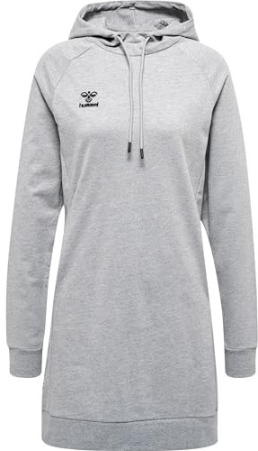 hummel Damen Hmlmove Grid Cotton Dress Sweatshirt, Grey Melange, M EU