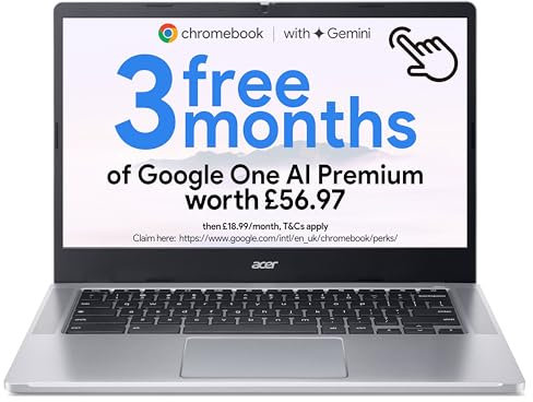 acer Chromebook 315 CB315-4HT - (Intel Pentium Silver N6000, 4GB, 128GB eMMC, 15.6 inch Full HD Touchscreen Display, Google Chrome OS, Silver)