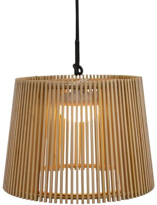 newgarden - Lámpara de Exterior y Colgante Portátil Sin Cables Okinawa con Luz de 900 Lúmenes LED Cálida 3000K. Hecha de Fibras Naturales con Batería Recargable Sin Instalación