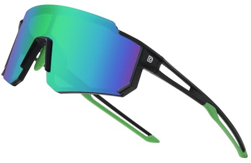 DUCO Lunettes de soleil polarisées pour la jeunesse et le sport - Pour le cyclisme, l'ombre, cadre léger, UV400, pour enfant, garçon et fille, lunettes de baseball, 8-16 ans, DK310