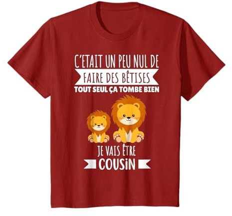 Enfant Futur Cousin Annonce Grossesse Je Vais Etre Cousin 2026 T-Shirt