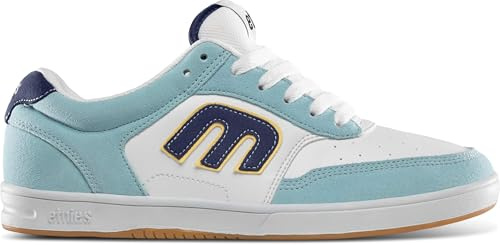 Etnies Serin – Moderner athletischer Skater-Look, verstärkte Konstruktion, 3-fach haltbarere Michelin-Sohle, gedämpftes Gefühl, tägliche Sneakers, Blau / Weiß, 43 EU