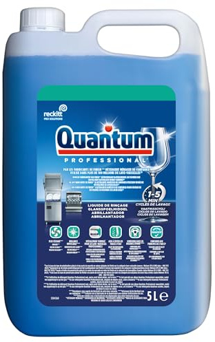 Finish Quantum Professional Abrillantador, abrillantador para lavavajillas uso profesional, 5L