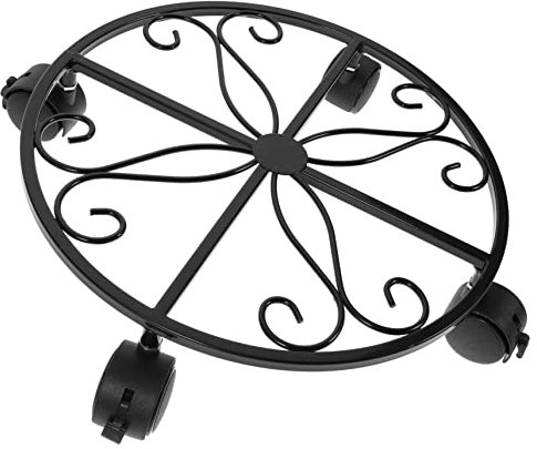 ibasenice Pflanzentransportrolle Mit Rädern Beweglicher Tablettpalettenwagen Für Innen Und Außenbereich Geeignet Für Diverse Pflanzgefäße Aus Eisen