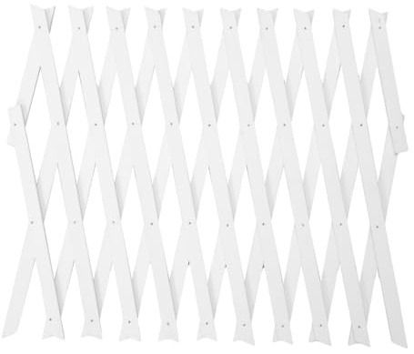 VICASKY Adjustable Wooden Garden Trellis Panel for Climbing Plants with Wall Mounting Feature, Expandable Lattice Fence Panel in White, Versatile Use for Outdoor Garden Decoration